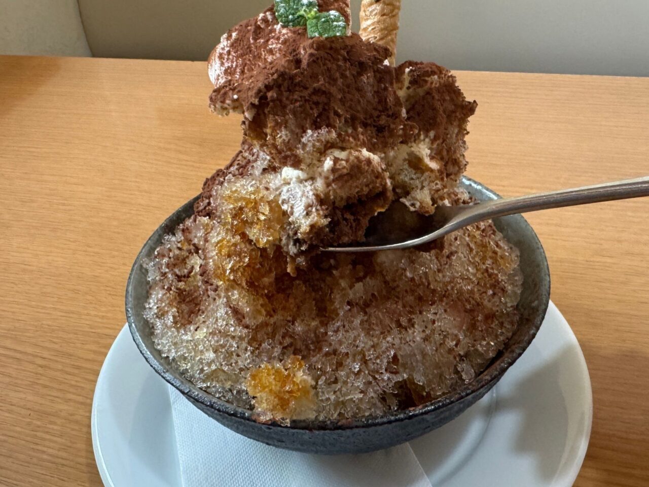 【今治市】エスプレッソから作ったシロップが決め手! アーリーブルーメル上徳店のかき氷「ティラミスコーヒー」